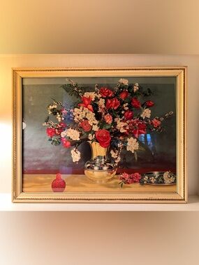 Vintage Floral Lithography 1944